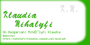 klaudia mihalyfi business card